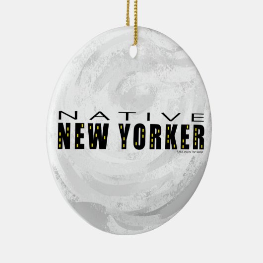 Native New Yorker zwart Keramisch Ornament (Rechts)