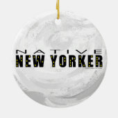 Native New Yorker zwart Keramisch Ornament (Achterkant)