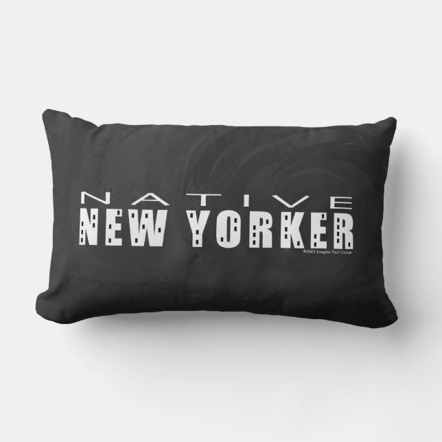 Native New Yorker zwart Kussen (Voorkant)