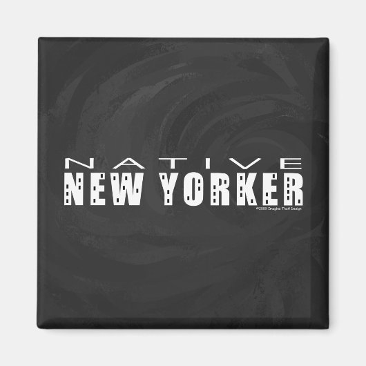 Native New Yorker zwart Magneet (Voorkant)