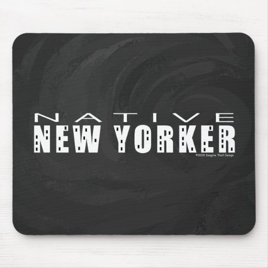 Native New Yorker zwart Muismat (Voorkant)