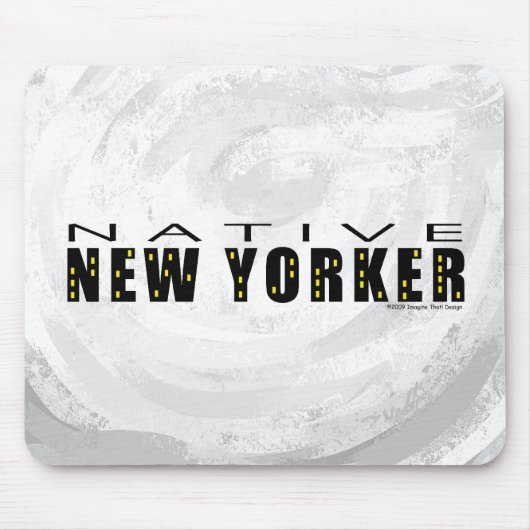 Native New Yorker zwart Muismat (Voorkant)