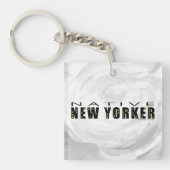 Native New Yorker zwart Sleutelhanger (voorkant)