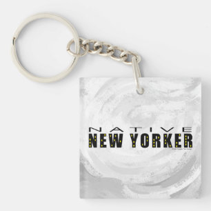 Native New Yorker zwart Sleutelhanger