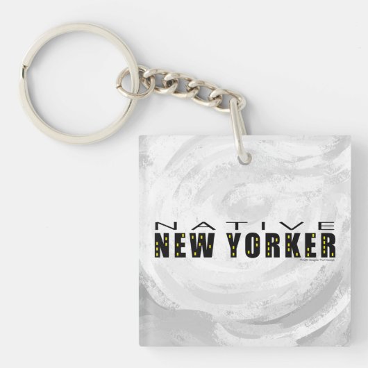 Native New Yorker zwart Sleutelhanger (voorkant)