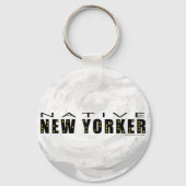 Native New Yorker zwart Sleutelhanger (Voorkant)
