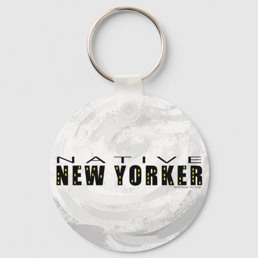 Native New Yorker zwart Sleutelhanger (Voorkant)