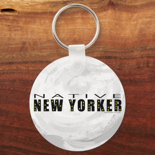 Native New Yorker zwart Sleutelhanger (Voorkant)