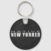 Native New Yorker zwart Sleutelhanger (Voorkant)
