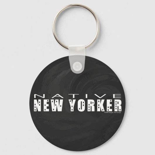 Native New Yorker zwart Sleutelhanger (Voorkant)