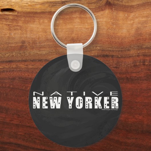 Native New Yorker zwart Sleutelhanger (Voorkant)