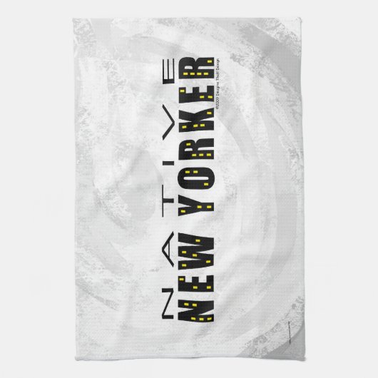 Native New Yorker zwart Theedoek (Verticaal)