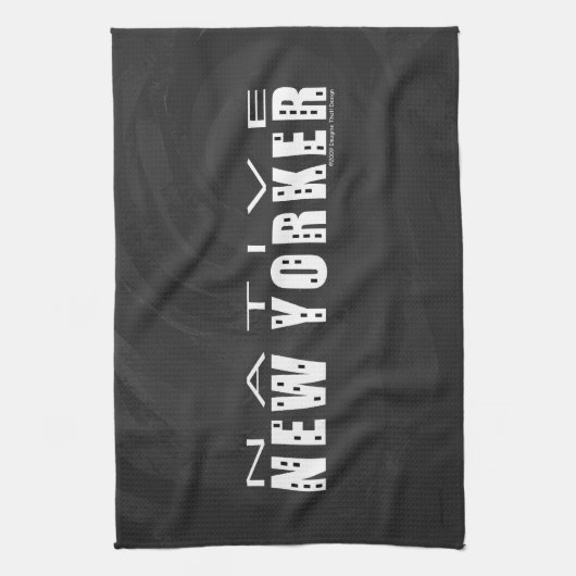 Native New Yorker zwart Theedoek (Verticaal)