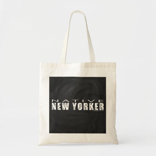 Native New Yorker zwart Tote Bag (Voorkant)