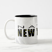 Native New Yorker zwart Tweekleurige Koffiemok (Links)