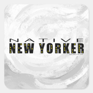Native New Yorker zwart Vierkante Sticker