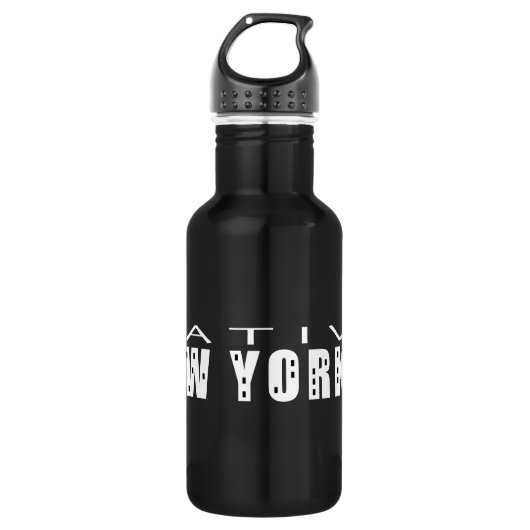 Native New Yorker zwart Waterfles (Voorkant)