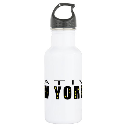 Native New Yorker zwart Waterfles (Voorkant)