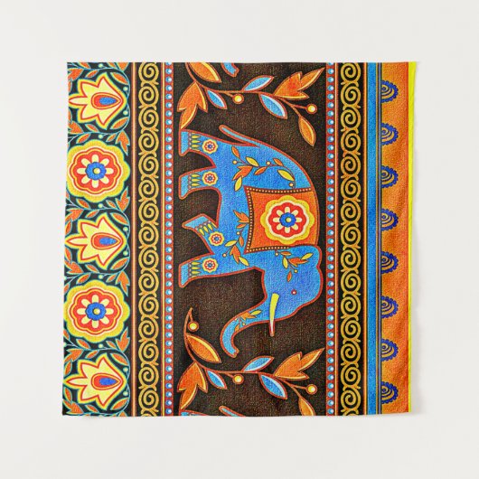 Native olifant wandkleed (Voorkant (horizontaal))