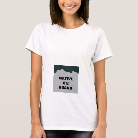 "Native on Board" Moederschapsshirt - Licentie Bor T-shirt (Voorkant)