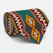 Native Patroon Geometrie Mozaïek Etnische Tribal S Stropdas (Opgerold)