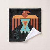 Native Phoenix Blauwgroen Kokopelli Bath-handdoeks Bad Handdoek (Wasdoekje)