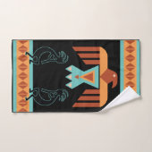 Native Phoenix Blauwgroen Kokopelli Bath-handdoeks Bad Handdoek (Handdoek)