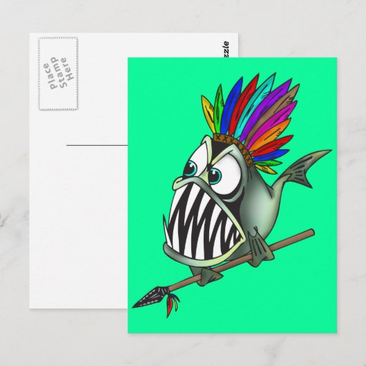 Native Piranha Briefkaart (Voorkant / Achterkant)