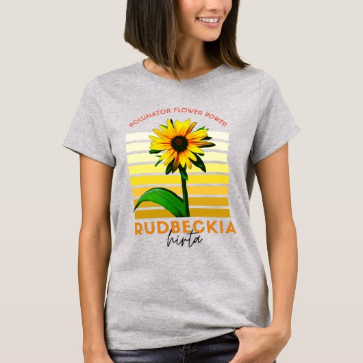 Native Plant Rudbeckia Hirta Black Eyed Susan T-shirt (Voorkant)