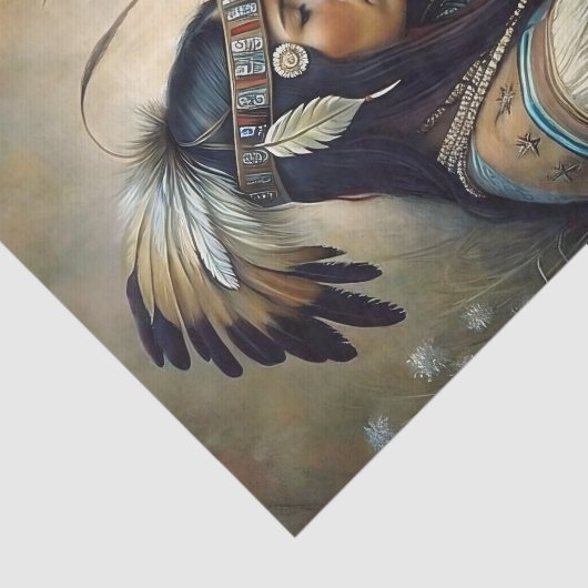 Native Potter Painting Pot Decoupage Tissuepapier (Detail)