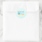 Native Pride Feathers Stickers (rond) (Tas)