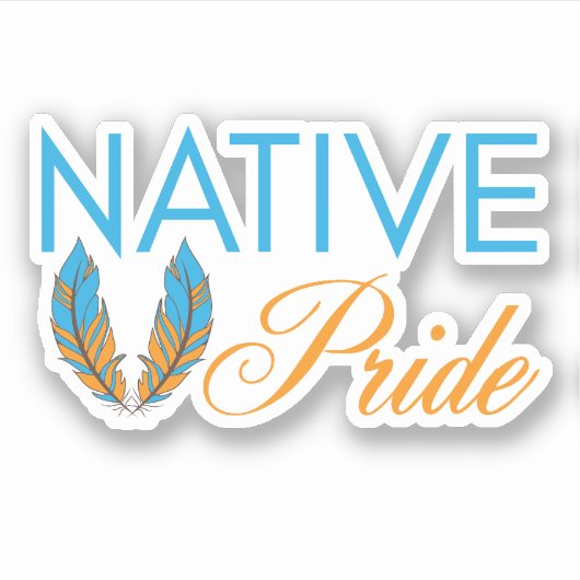 Native Pride Feathers Vinyl Stickers (Voorkant)