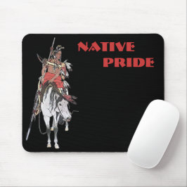 Native Pride Plains Indian op Horseback Muismat