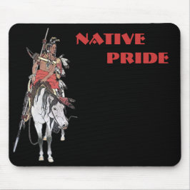 Native Pride Plains Indian op Horseback Muismat