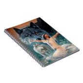Native Princess met Wolven en Dream Catcher Notitieboek (Rechterzijde)