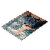 Native Princess met Wolven en Dream Catcher Notitieboek (Linkerzijde)