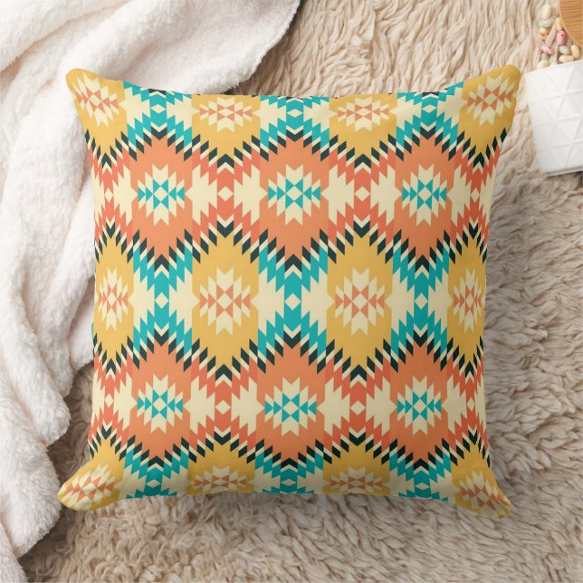 Native Print 20x20 Throw Pillow Kussen (Deken)
