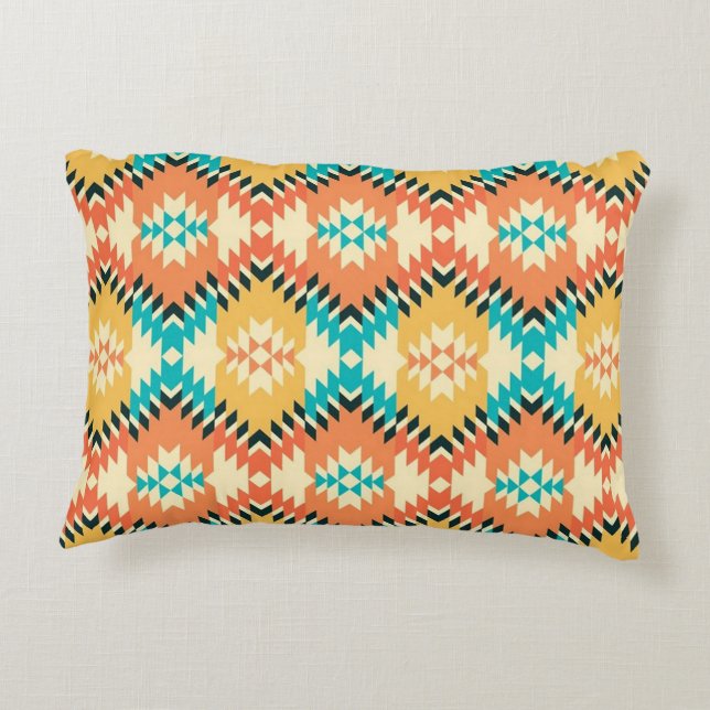 Native Print Accent Pillow Accent Kussen (Achterkant)