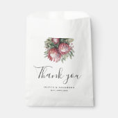 Native Protea Waterverf Floral Boho Botanical Bedankzakje (Voorkant)