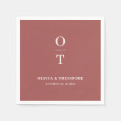 Native Protea Waterverf Floral Boho Botanical Servet (Voorkant)