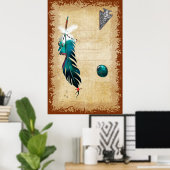 Native Reflections Mixed Media Folk Art Poster (Thuiskantoor)