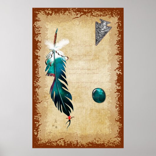 Native Reflections Mixed Media Folk Art Poster (Voorkant)