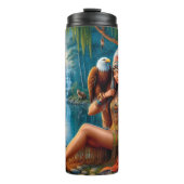 Native Regal Chiefess met bosgenoten. Thermosbeker (Voorkant)