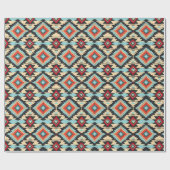 Native rood blauw Sinaasappel Cadeaupapier (Vlak)