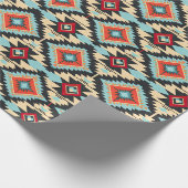 Native rood blauw Sinaasappel Cadeaupapier (Hoek)