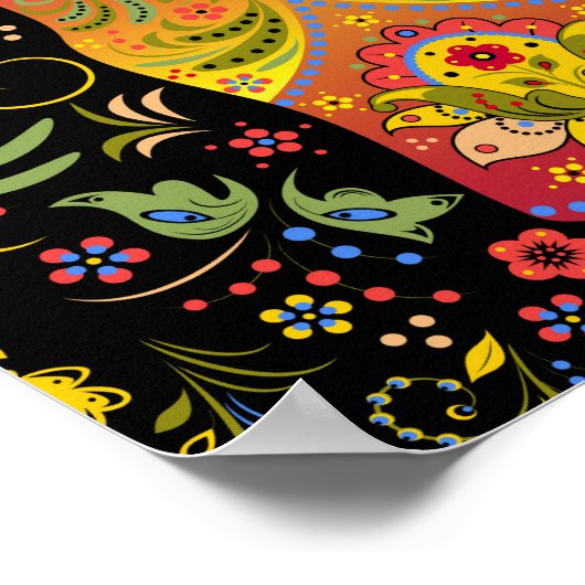 Native russian matrioshka ornament poster (Hoek)