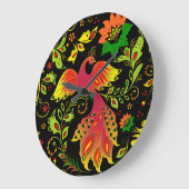 Native russian ornament grote klok (Hoek)