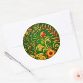 Native russian ornament ronde sticker (Envelop)