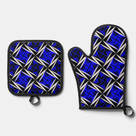 Native Sacred Winds in Cobalt Ovenwant & Pannenlap Set