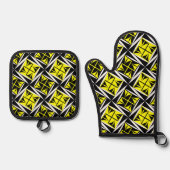 Native Sacred Winds in Yellow Ovenwant & Pannenlap Set (Voorkant)